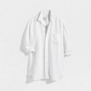 FRANK AND EILEEN - MACKENZIE EXAGGERATED ONE SIZE BUTTON UP SHIRT IN LIVED IN LINEN