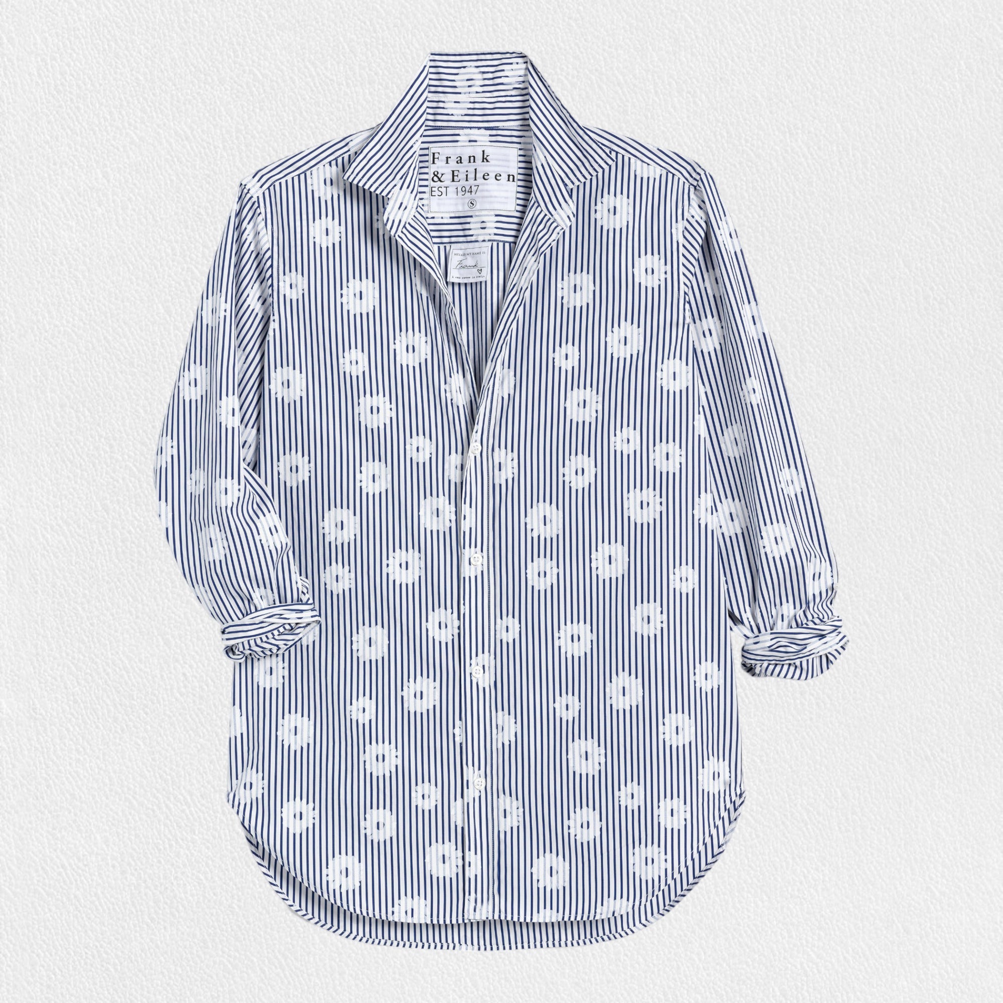 FRANK AND EILEEN - FRANK CLASSIC BUTTON UP SHIRT IN WHITE FLOWERS