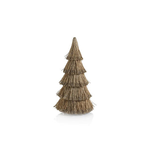 ABACO ROPE ALL NATURAL TREE WITH GLITTER TRIM - 15IN