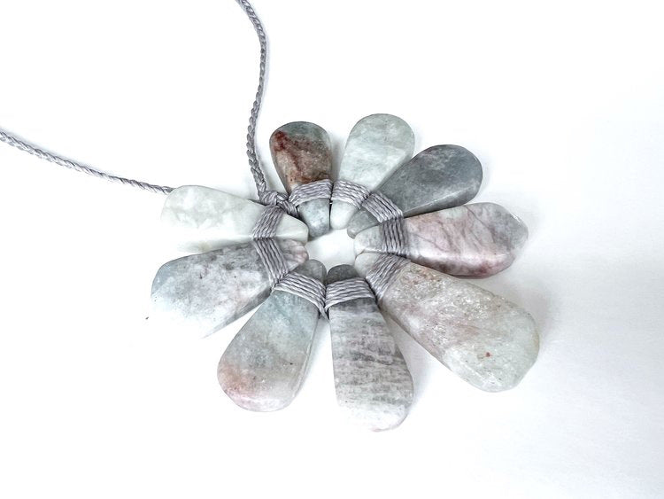 ANN LIGHTFOOT - LARGE 9 POINT AMAZONITE FLOWER NECKLACE