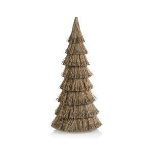 ABACO ROPE ALL NATURAL TREE WITH GLITTER TRIM - 21.5IN