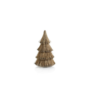 ABACO ROPE ALL NATURAL TREE WITH GILLTER TRIM - 12IN