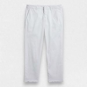 FRANK AND EILEEN - THE WICKLOW ITALIAN CHINO IN WHITE PERFORMANCE DENIM