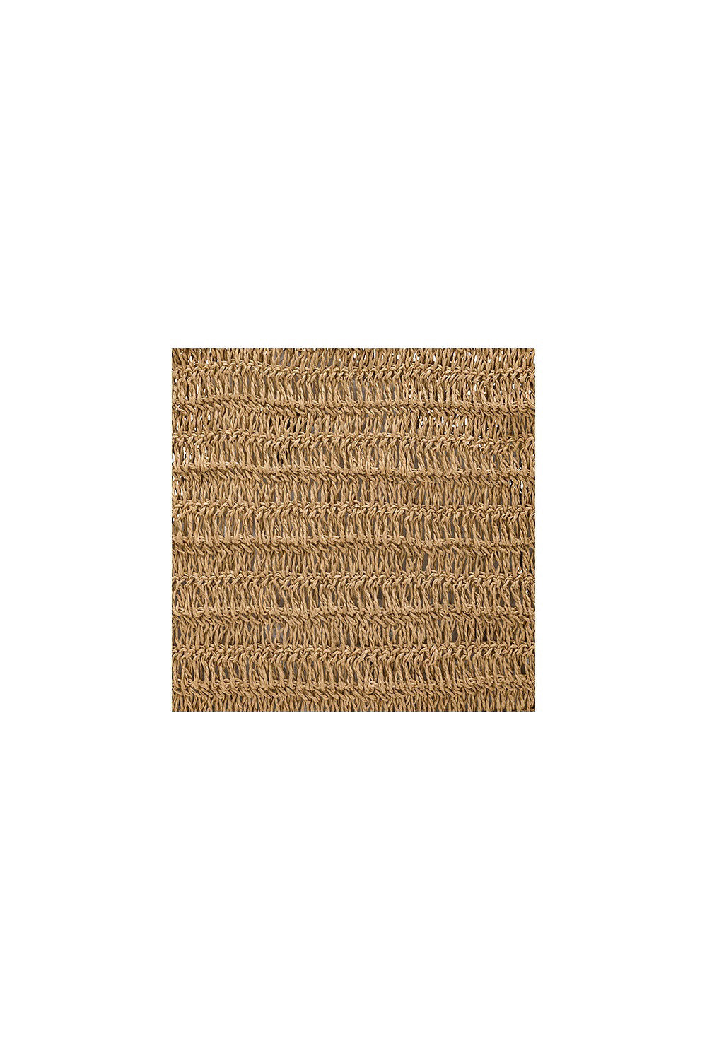 A rectangular, natural brown doormat with a spiral pattern, reminiscent of the SEVENTY VENEZIA Straw Tote Bag by SEVENTY. Its rough, fibrous texture is ideal for outdoor use and efficiently cleans dirt from shoes.