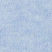 Close-up of the KINROSS CASHMERE Easy Rib Trim Cotton Funnel, highlighting a light blue, textured pattern with interlocking stitches. The super soft and cozy material shows a consistent, uniform weave throughout.