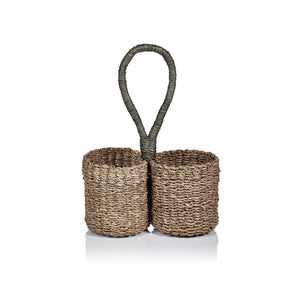 MATERA SEAGRASS TWO BOTTLE CADDY