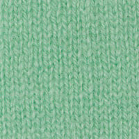 Close-up image showcasing the mint green texture of the KINROSS CASHMERE - RIB CAP SLEEVE EASY VEE IN CASHMERE, revealing interlocking loops for a soft, slightly fuzzy feel akin to a cozy cashmere top.