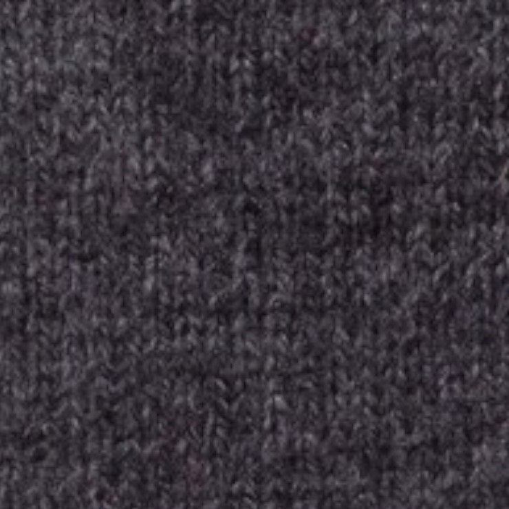 Close-up of the KINROSS Mens Cashmere Doubleknit Shirt Jacket in dark gray, featuring a textured, woolen appearance. The visible stitches form a dense and cozy 12gg pattern.