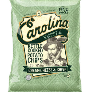 CAROLINA KETTLE - CREAM CHEESE AND CHIVE CHIPS 50Z