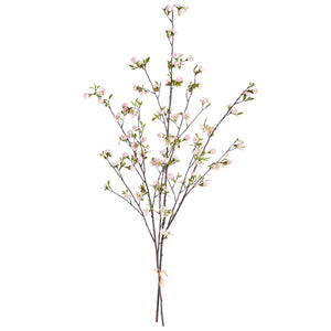 The NAPA HOME AND GARDEN Cherry Blossom Branches offer a realistic and natural cluster of delicate pale pink blossoms with green leaves, perfect as an accent for any home or office.