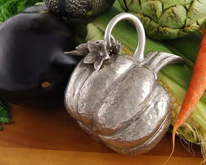 PEWTER SMALL PUMPKIN TABLE PITCHER