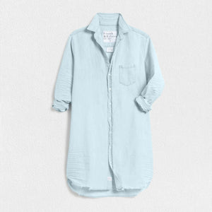 FRANK AND EILEEN - MARY CLASSIC SHIRTDRESS IN CLASSIC BLUE TATTERED WASH