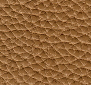 Close-up of the SEVENTY VENEZIA crossbody bag's surface, resembling premium brown pebbled leather with a rugged pattern of interconnected ridges and grooves.