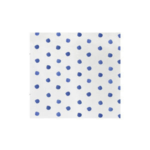 The VIETRI DOT DINNER NAPKIN is a soft spunlace white paper napkin designed with a pattern of scattered green dots by the brand VIETRI.