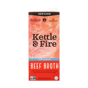 KETTLE & FIRE - GRASS FEED LOW SODIUN BEEF COOKING BOTH 32OZ