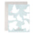 The E.FRANCES PAPER BABY BLESSINGS GREETING CARD showcases handcrafted artistry with graceful white doves soaring against a soft blue background. The center shines with the words "New Baby Blessings" in shimmering gold, complemented by an envelope tucked behind. Proudly made in the USA, it’s an ideal keepsake for celebrating new beginnings.