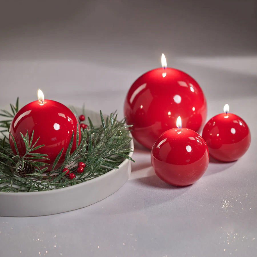 LACQUER CANDLE BALL - 6IN