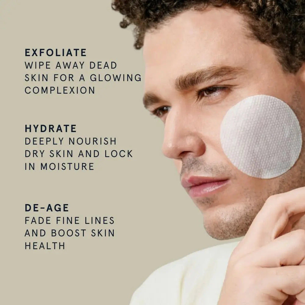 A white jar labeled JAXON LANE - GLOW UP PAD DAILY DETOX TONER PADS sits with a clear tweezer in front of a textured pad. These hydrating, biodegradable pads contain AHA, PHA, niacinamide, and rice bran.