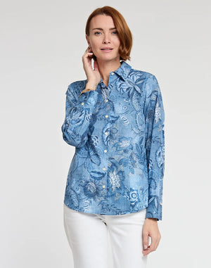 HINSON WU - DIANE SHIRT IN PASSIONFLOWER PRINT