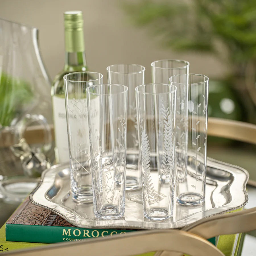 FLORA ETCHED CHAMPAGNE FLUTE