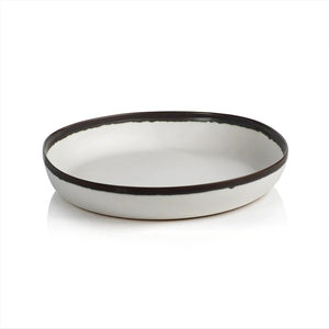 SHALLOW BOWL WITH BLACK VOLCANIC RIM - EXTRA LARGE