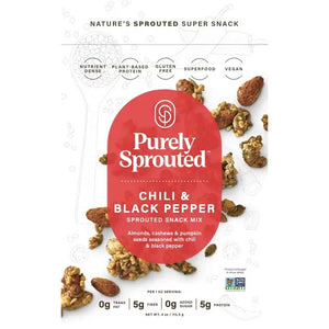 PURELY SPROUTED - CHILI & BLACK PEPPER SPROUTED SNACK MIX