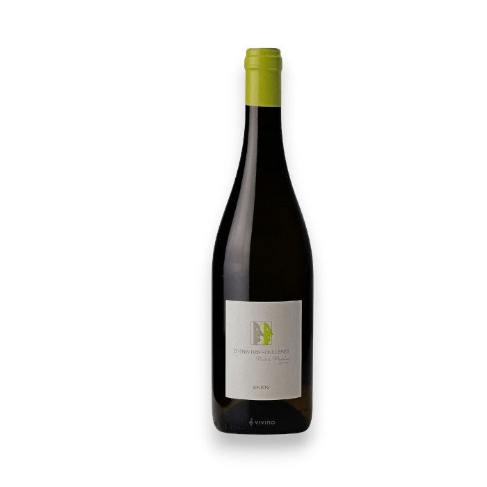 A dark wine bottle with a sleek design features a light green cap and a white label, showcasing a simple logo and text. This Mabileau Chenin des Rouilleres Chenin Blanc 2023 from Wine: Empire Distributing highlights the refined Loire, France origin against a plain white background.