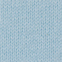 Close-up of a light blue Kinross Cashmere Garter Easy Vee Neck Sweater, showcasing a smooth texture with visible knit stitches. Made from 100% cotton, the soft fabric offers a consistent feel in a gentle pastel hue.