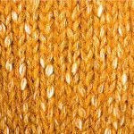 Close-up image of the ANNECLAIRE - Mock Turtleneck Heathered Cotton and Wool Sweater, showcasing its high-quality knit by ANNECLAIRE with detailed interwoven yarns and a textured pattern. The knitting technique creates an elegant, soft, and cozy look, with the yarn strands intertwined to form a uniform, slightly bulky surface.