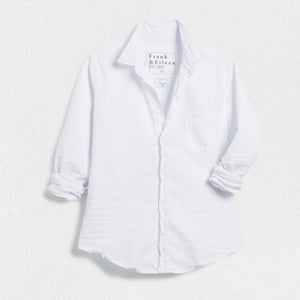 FRANK AND EILEEN - BARRY TAILORED BUTTON UP IN FAMOUSE DENIM WHITE
